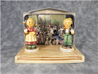 OBERAMMERGAU PASSION PLAY Stage Piece + FIRST BLOOM & A FLOWER FOR YOU Figurines (Hummel 2077/B, 2077/A & 59 033 12, TMK 8)