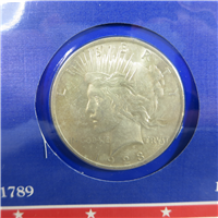 Fleetwood 'Bicentennial Bill of Rights' Uncirculated Silver PEACE Dollar + 1789-1989 First Day Cover (U.S. Mint, 1923)