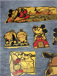 Vintage Pie-Eyed MICKEY MOUSE Cardboard Cut-Outs (Disney, Post Cereal, 1934)