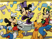 DISNEY METAL TRAY Mickey Minnie Donald Pluto Goofy (Disney, PAX, c. 1990s)