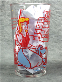 Vintage WALT DISNEY PRODUCTIONS Cinderella 4.5" Drinking Glass #1 (circa 1950s)