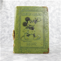 Walt Disney Pie-Eyed MICKEY MOUSE 4-1/4 inch BOOK COIN BANK (Zell Products, 1930's)
