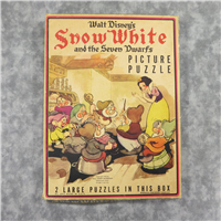Whitman Publishing SNOW WHITE AND THE SEVEN DWARFS 2 Large Picture Puzzles (Walt Disney Enterprises, 1958)