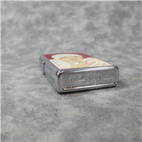 RED PINUP GIRL Brushed Chome Lighter (Zippo, George Petty, 1996)