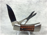 PRECISE Wood-Handled 2-7/8" Deerslayer Lockback  w/ Scissors