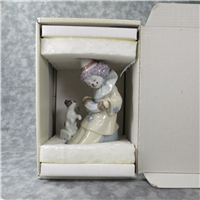 PIERROT WITH CONCERTINA 5-3/4 inch Porcelain Figurine  (Lladro, #5279)