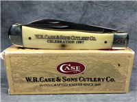 1997 CASE XX USA 6254 WH SS Celebration Ltd Ed Natural Smooth Bone Wharncliff Trapper Knife