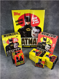 BATMAN Collector Trading Cards 34 Unopened Packs Series 1 & 2 + Poster (Topps, 1989)