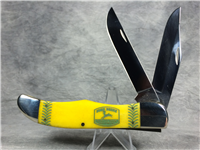 2009 CASE XX 6265 SS John Deere Yellow Bone Folding Hunter Knife With Sheath