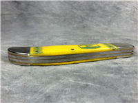 2009 CASE XX 6265 SS John Deere Yellow Bone Folding Hunter Knife With Sheath