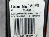 2012 CASE XX 6143 SS Goldenrod Jigged Bone Granddaddy Barlow Pocket Knife