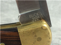 1988 BUCK 110 Wood Lockback  with Black Leather Sheath