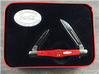 2003 CASE XX 62156 SS Coca-Cola Red Bone Tuxedo Knife in Collector's Tin