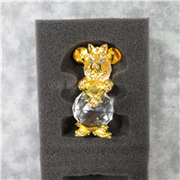 Crystal & Gold MINNIE MOUSE 2-1/2 inch Trimlite Figurine (Swarovski, c 1980)