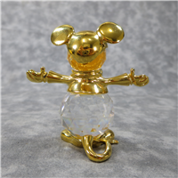 Crystal & Gold MICKEY MOUSE 2-1/2 inch Trimlite Figurine (Swarovski, c 1980)