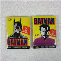 BATMAN Series 1 Trading Card Wax Pack  (Topps, 1989)