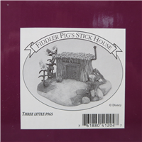 FIDDLER PIG'S STICK HOUSE 2-1/4 inch Disney Enchanted Places Sculpture (WDCC, 11K-41204-0, 1996-1998)