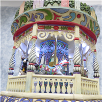 AROUND WE GO 15 inch Lighted Musical Revolving Carousel (Jim Shore, Enesco, 4009747, 2008)