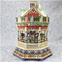 AROUND WE GO 15 inch Lighted Musical Revolving Carousel (Jim Shore, Enesco, 4009747, 2008)