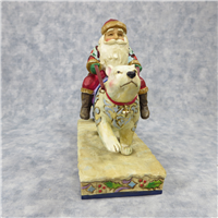 DELIVERING WINTER WISHES 6-1/2 inch Santa Riding Polar Bear Figurine (Jim Shore, Enesco, 4005320, 2006)