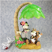 MINNIE & MICKEY MOUSE 14-3/4 inch Bobble Hawaiian Lamp (Disney Direct, 43785)