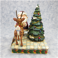 RUDOLPH & SANTA 7 inch Rudolph The Red-Nosed Reindeer Figurine (Jim Shore, Enesco, 4008338, 2007)