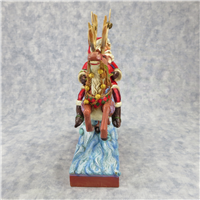 NEXT STOP, THE ROOFTOP 9-1/8 inch Santa & Reindeer Figurine (Jim Shore, Enesco, 4041094, 2014)