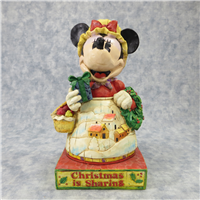 HEARTWARMING HOLIDAY 8-3/4 inch Disney Minnie Mouse Figurine (Jim Shore, Enesco, 4004042, 2005)