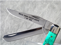 2008 CASE XX 6207 SS Jade Jigged Bone Mini Trapper Ltd Ed NKCA Youth Knife