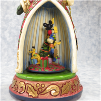 MICKEY TREE TRIMMING PARTY 10-1/4 inch Disney Figural Music Box with Light (Jim Shore, Enesco, 4011037, 2007)