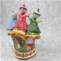 THREE FAIRIES A Dance For Dreamers 10-1/4 inch Disney Figural Music Box with Light (Jim Shore, Enesco, 4011740, 2008)