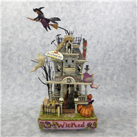WICKED 13-1/4 inch Deluxe Haunted House with Lighted/Motion/Sound Figurine (Jim Shore, Enesco, 4010356, 2008)