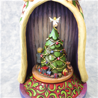 CHRISTMAS SPIRIT LIVES WITHIN 10-1/2 inch Santa w/ Kids Lighted Revolving Figural Music Box (Jim Shore, Enesco, 4006647, 2006)