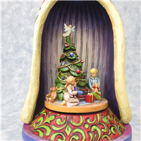 CHRISTMAS SPIRIT LIVES WITHIN 10-1/2 inch Santa w/ Kids Lighted Revolving Figural Music Box (Jim Shore, Enesco, 4006647, 2006)