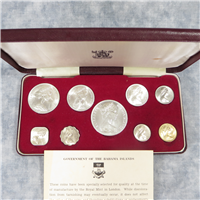 BAHAMA ISLANDS 9-Coin Silver Proof Set (Franklin Mint, 1966)
