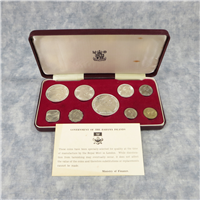 BAHAMA ISLANDS 9-Coin Silver Proof Set (Franklin Mint, 1966)