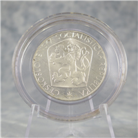 CZECHOSLOVAKIA 25 Korun 20th Anniversary Czech Liberation Silver Proof Coin (1965)