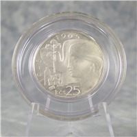 CZECHOSLOVAKIA 25 Korun 20th Anniversary Czech Liberation Silver Proof Coin (1965)