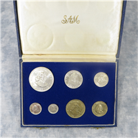 SOUTH AFRICA 7 Coin Silver Proof Set (South African Mint, 1964)