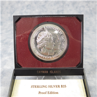 CAYMAN ISLANDS $25 Silver Proof Coin (Royal Canadian Mint, 1972)