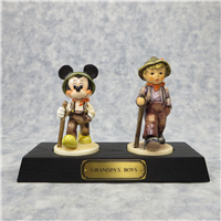 GRANDPA'S BOY 4-1/8 inch Disney Mickey Mouse & Hummel Figurines  (17-325-10 & Hum 562, TMK 7)