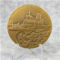 ISRAEL 25th Anniversary Zim Navigation Co. Bronze Medal (Israel Gov. Coins & Medals Corp. Ltd., 1970)