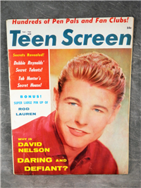 Vintage TEEN SCREEN Magazine  David Nelson  Debbie Reynolds  (September 1960)