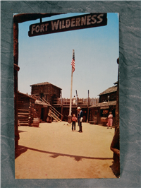 Vintage DISNEYLAND Frontierland Fort Wilderness Postcard (Disney, D111, 1955) 