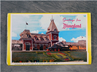 Vintage DISNEYLAND 13 Colorful Scenes Fold Out Postcard Set (Disney, 1950s/60s) 