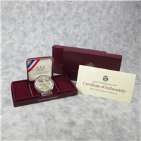 Olympic Silver Dollar Uncirculated in Box with COA  (US Mint, 1988)