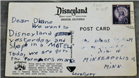 Vintage DISNEYLAND Sleeping Beauty's Castle Illustrated Postcard (Disney, 1950s) 