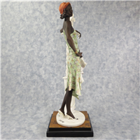 MAHOGANY - BLACK LADY WITH ELEPHANT 17-1/2 inch Limited Edition Figurine  (Giuseppe Armani, 194-C, 1992)