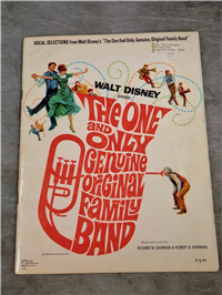 Vintage ONE AND ONLY, GENUINE, ORIGINAL FAMILY BAND Sheet Music Book (Disney, 1968)