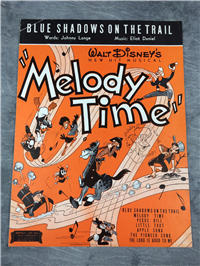 Vintage MELODY TIME "Blue Shadows on the Trail" Sheet Music (Disney, 1948)